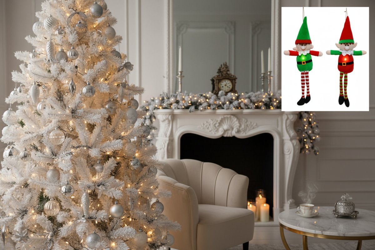 Appendino Folletto 40 cm con Luce Decorazione Natalizia  colore casuale