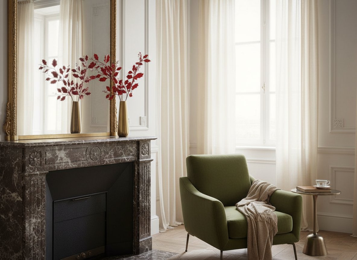 Stelo Aghifoglia Rosso 50 cm | Decorazione Natalizia Elegante per Vasi e Composi