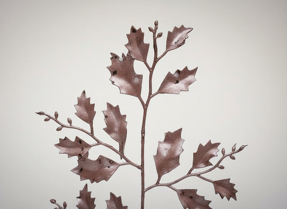 Stelo Aghifoglia Rosa 50 cm | Ramo Decorativo Natalizio Elegante per Vasi