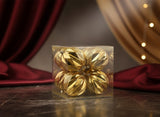 Palle di Natale Oro 10 cm Set 4 pz | Decorazioni Albero Decoro Rombi in Box