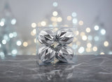 Palle di Natale Silver 10 cm Set 4 pz | Decorazioni Albero Decoro Rombi in Box
