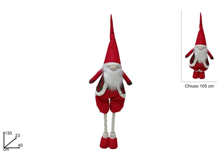 Gnomo di Natale con Gambe Estensibili 130 cm  31MD123-172