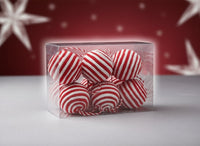 PALLA 8CM LANA ROSSO BIANCA SET 6PZ IN BOX PVC