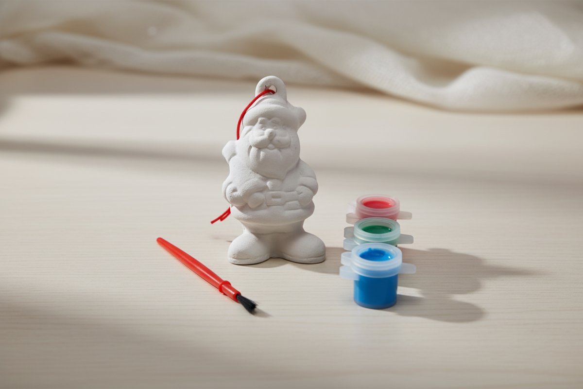 Babbo Natale Decoupage con 3 Colori e Pennello Kit da Dipingere Natalizio