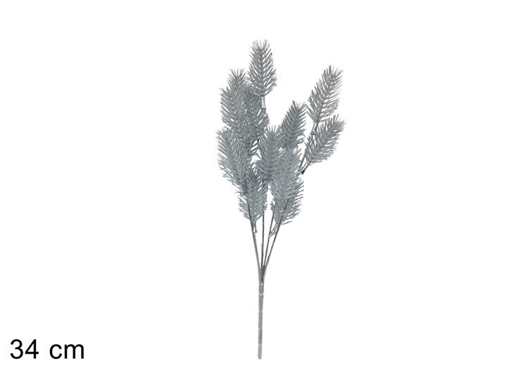 Stelo Rametti Glitterati Silver 34 cm  Decorazione Natalizia elegante XDX24-36G