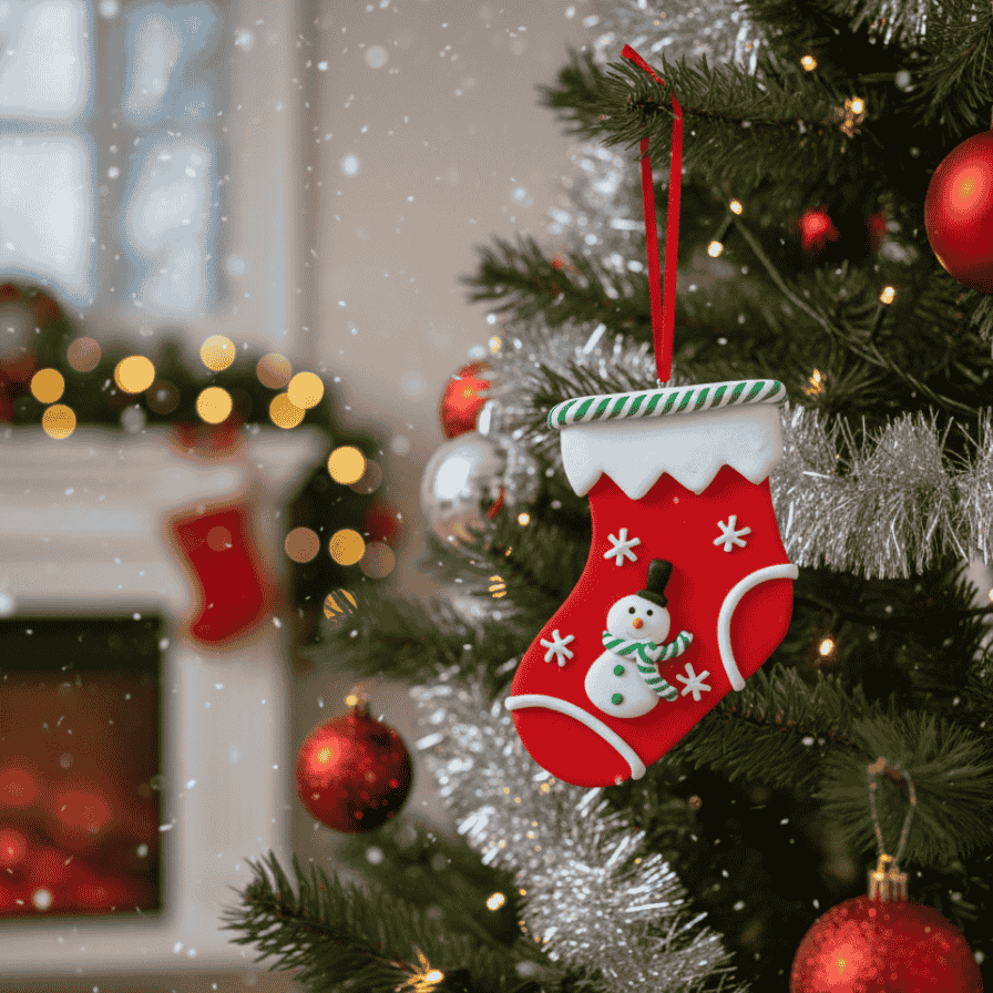 Appendino Calza Natalizia con Soggetti Decorazione Albero LJDS25-049ABC col casu