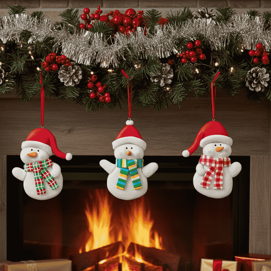 Appendino Pupazzo di Neve Natalizio colore casuale  LJDS25-010ABC