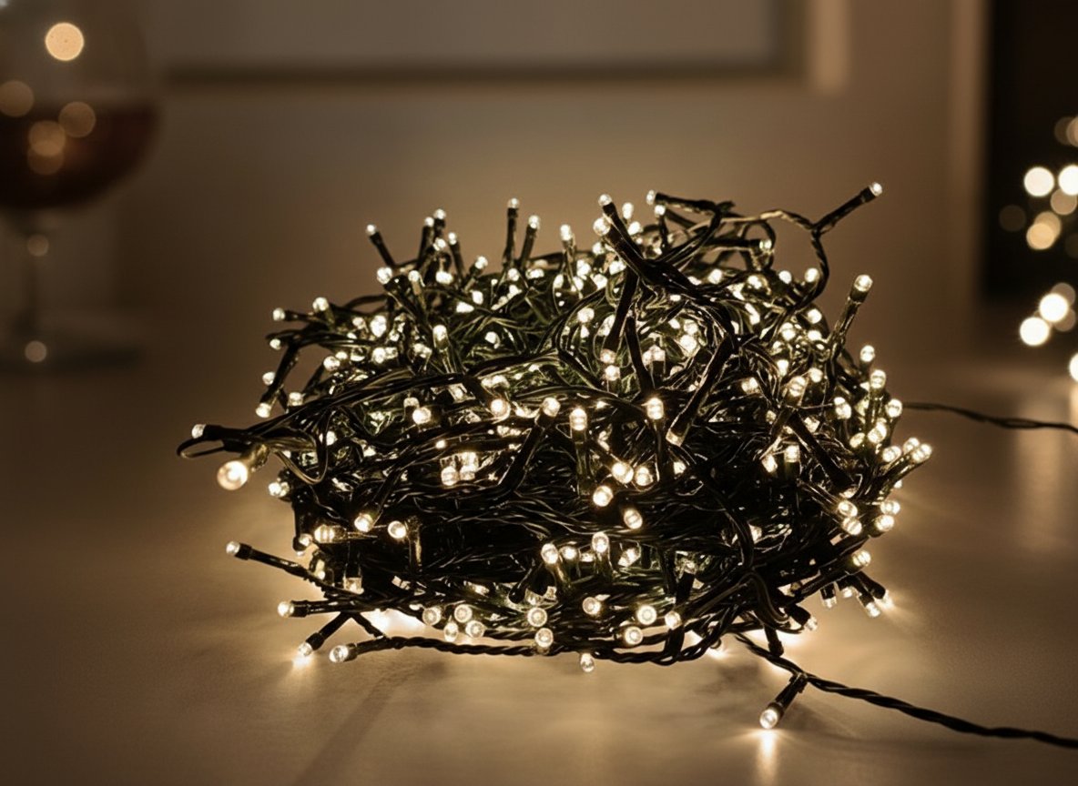 Minilucciole 120 LED Bianco Caldo 1,2m Ramificate Prolungabili  Uso Interno/Est