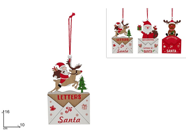 Appendino Letterina in Legno con Soggetti Natalizi mod casuale  ZL24JC6247B6249