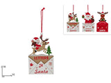Appendino Letterina in Legno con Soggetti Natalizi mod casuale  ZL24JC6247B6249