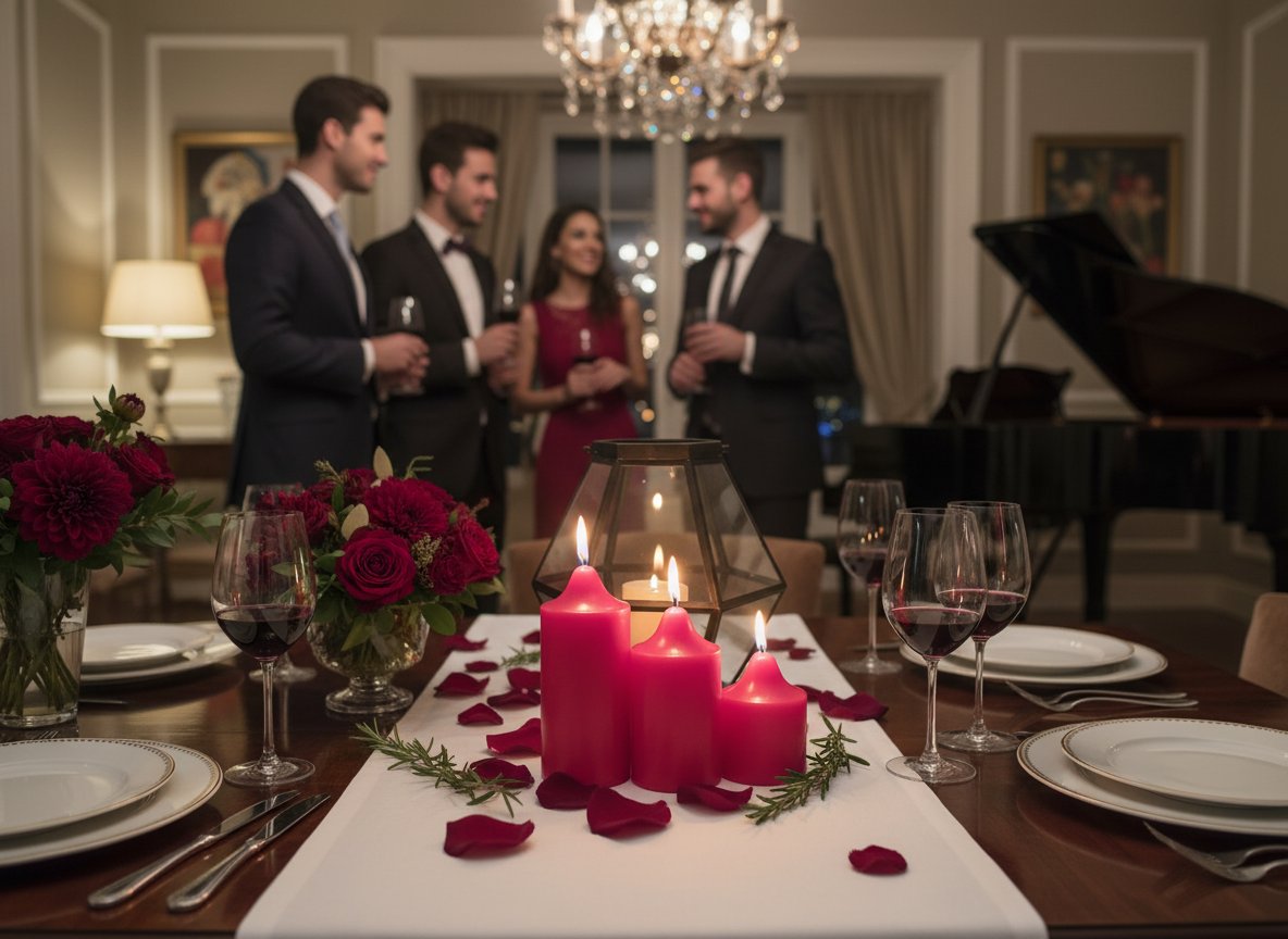 Set 3 Candele Rosse Decorative  Diverse Misure Ø 50 mm |