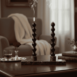 Candele Decorative a Palline Nere 30 cm Set 2 Pezzi 150 g FA20469-7A/BLACK