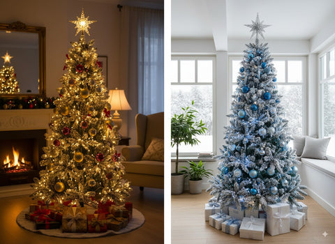 Albero di Natale a parete innevato 180 cm con 317 punte 25J60-S317P