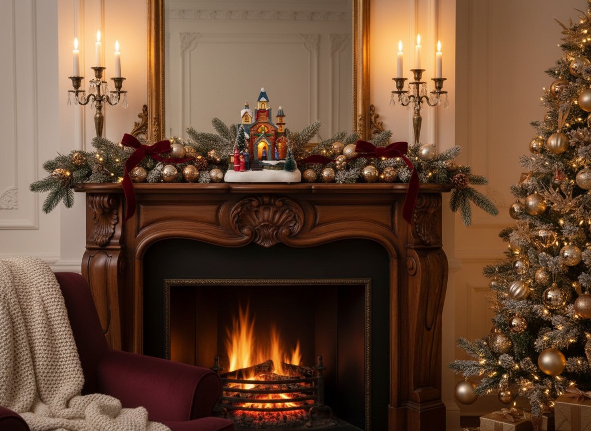 Giostrina Natalizia con Luci, Musica e Movimento Villaggio Luminoso 22,5 cm
