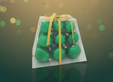 Set 18 Palle di Natale Verdi 5/6/7 cm in Box Piramide PVC  JNP2501-4