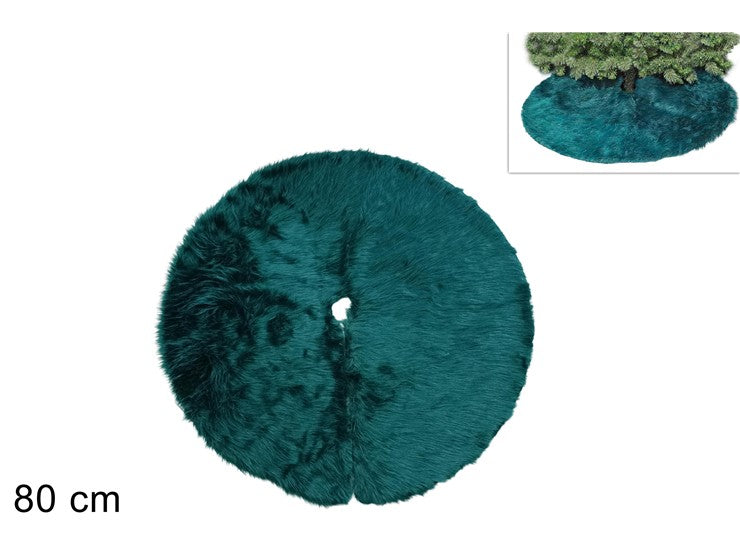 2S Tappeto Copribase Albero di Natale in Pelliccia Verde  Ø 80 cm TREE-SKIR