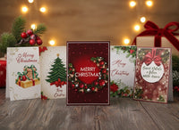 1Biglietto di Auguri Natalizio 3D 7x10,5 cm Cartolina di Natale  Modello casuale