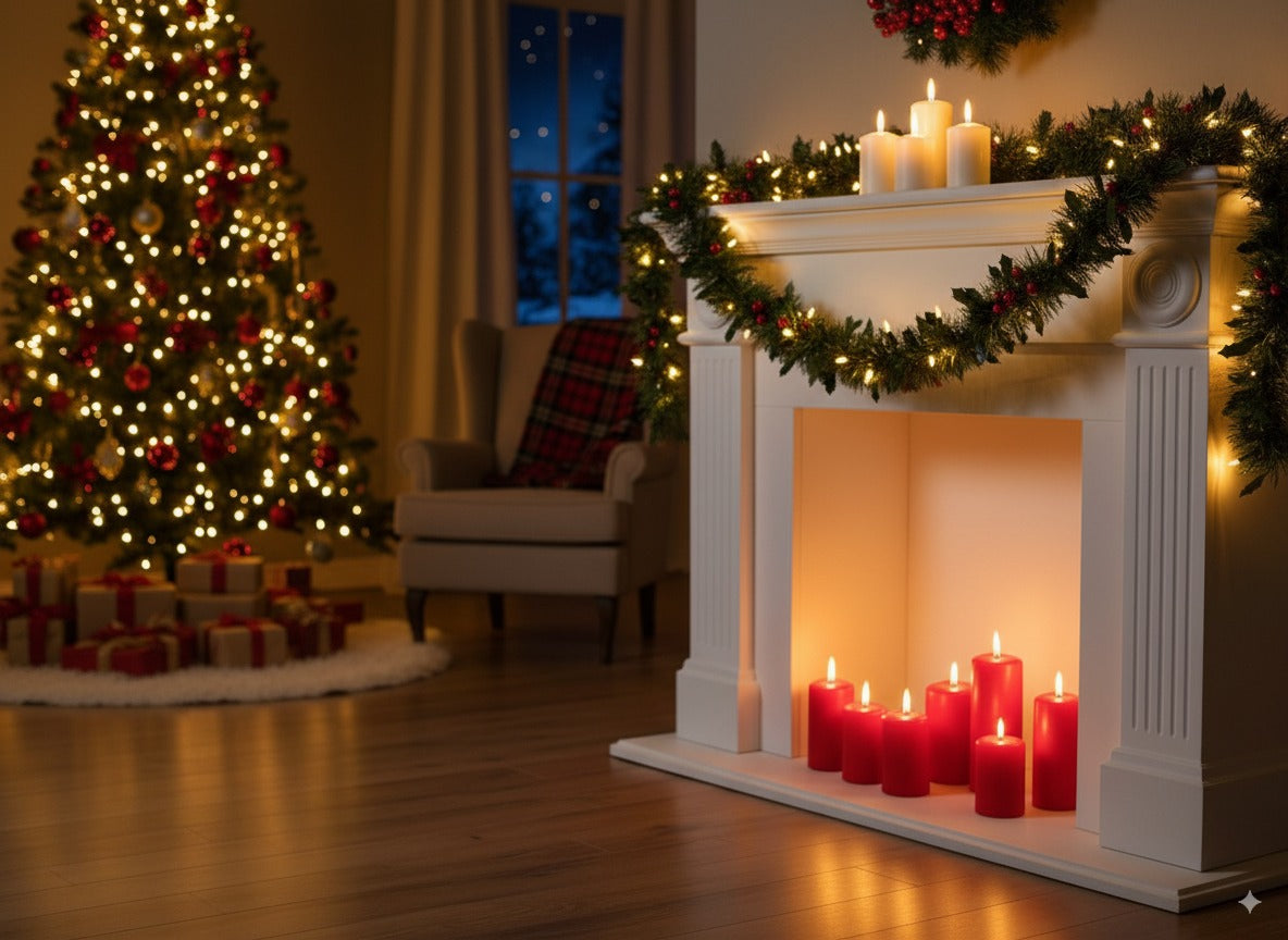 Ghirlanda natalizia innevata 270 cm con 260 punte, bacche e pigne PL25Y7007