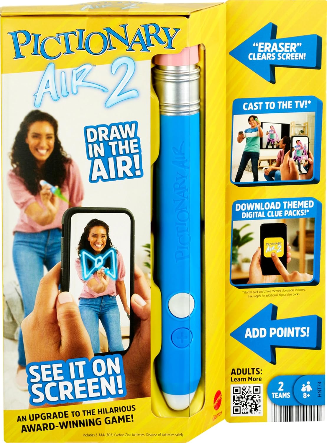 HNT74-9965 MAttel Pictionary Air 2 Gioco Interattivo con Penna e App per Famigla