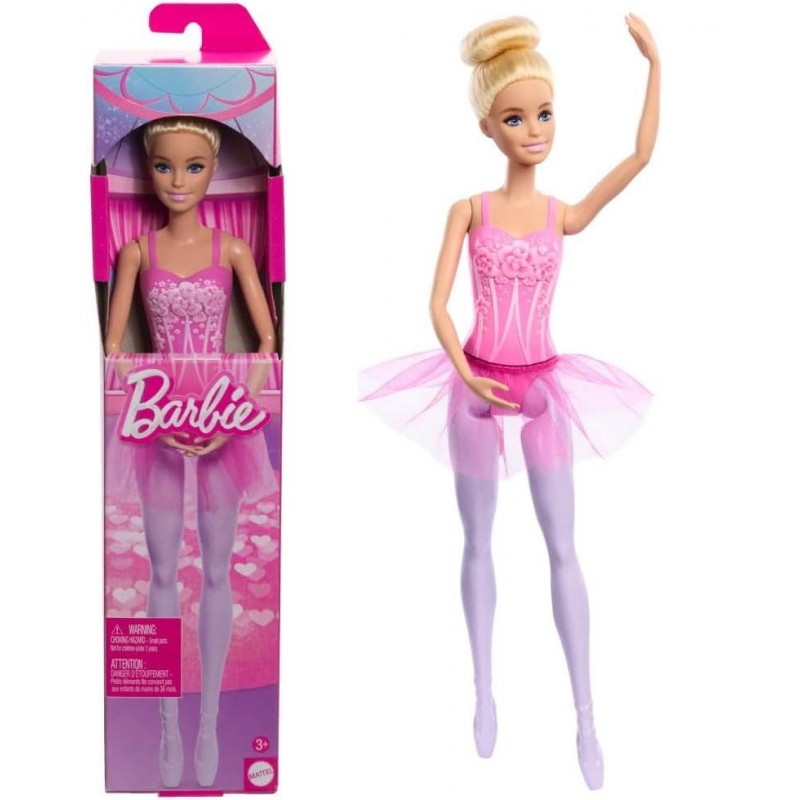 HRG34-0  Mattel Barbie Ballerina Bambola Classica con Tutù Rosa