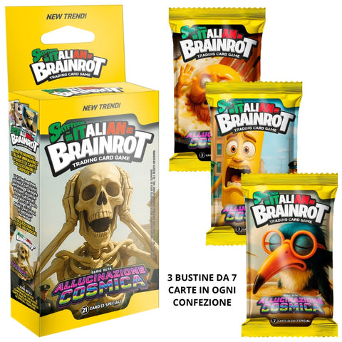 DIP78012 Skifidol Brainrot Serie Beta Allucinazione Cosmica  3 buste da 7 Carte