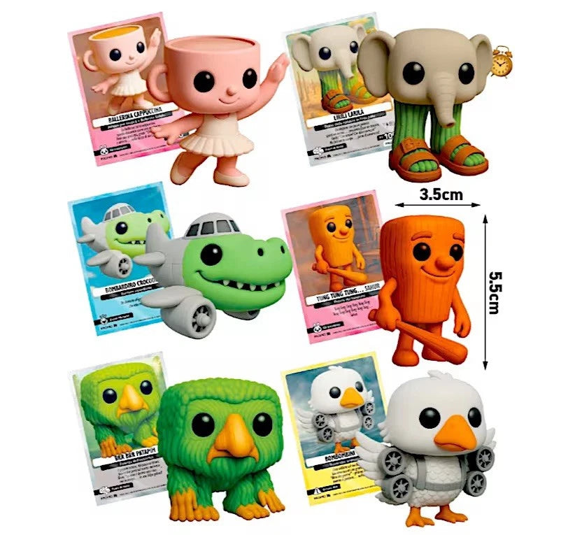 DIP78014 Skifidol Brainrot Portachiavi 3D modello casuale