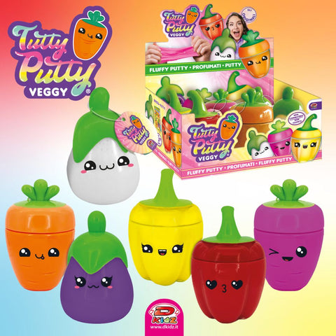 Dim02285P Putty Veggy  Slime Modellabile a Tema Orto e Verdure