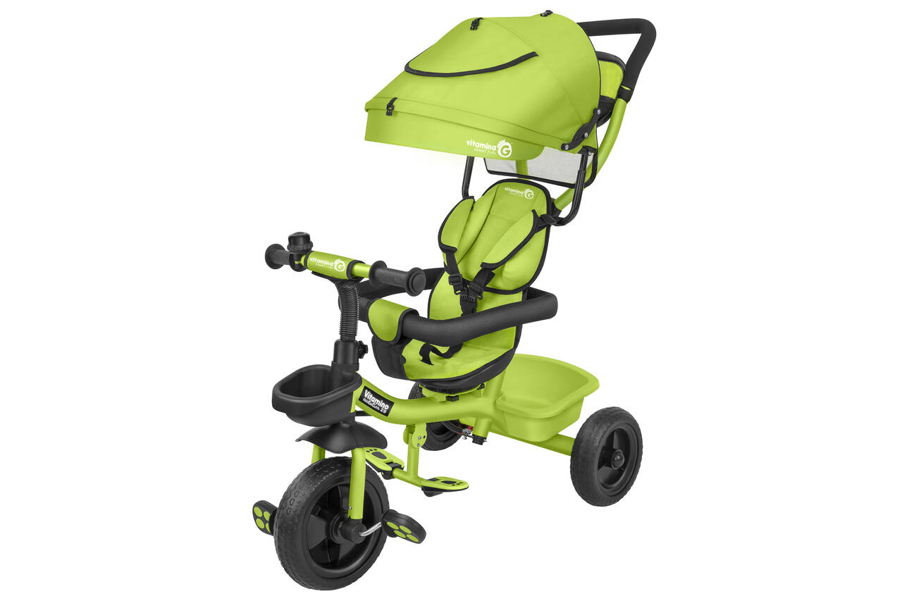 Globo 05621 Triciclo Evolutivo 5 in 1 . Passeggino e Triciclo in Metallo verde
