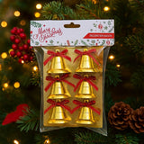 Campanellini in Plastica 3,5 cm  Set 6 Pezzi Colore a Scelta XM1434G/R/S