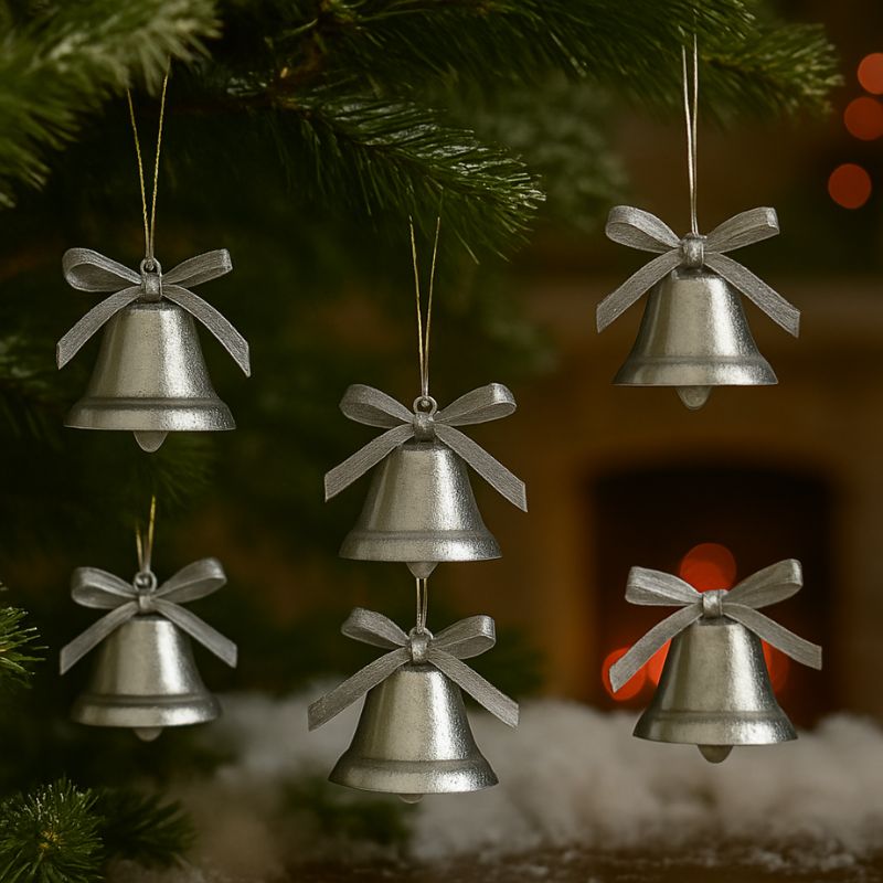 Campanellini in Plastica 3,5 cm  Set 6 Pezzi Colore a Scelta XM1434G/R/S