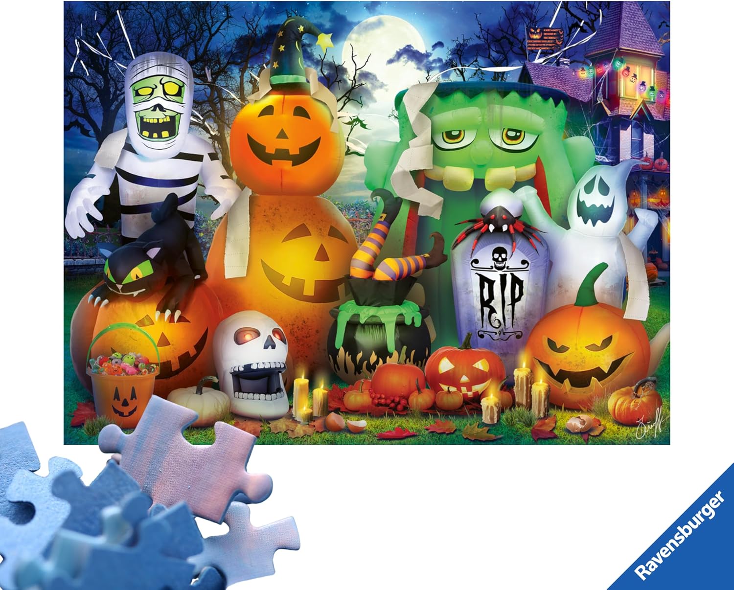 04247  Ravensburger Puzzle XXL 100 Pezzi Divertimento spettrale