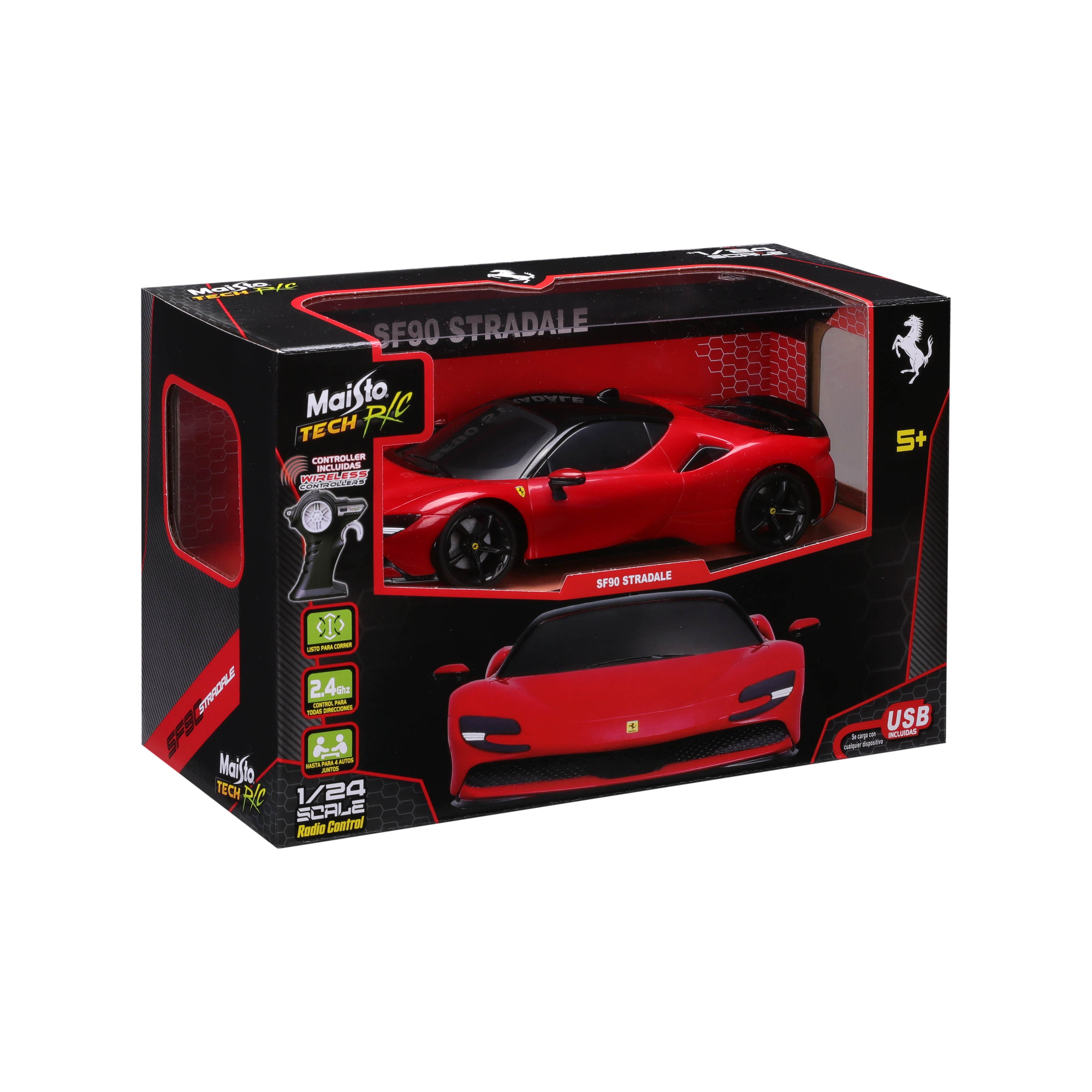 82580_82334  Bburago Maisto Tech RC FERRARI SF90 1:24 Special Pack