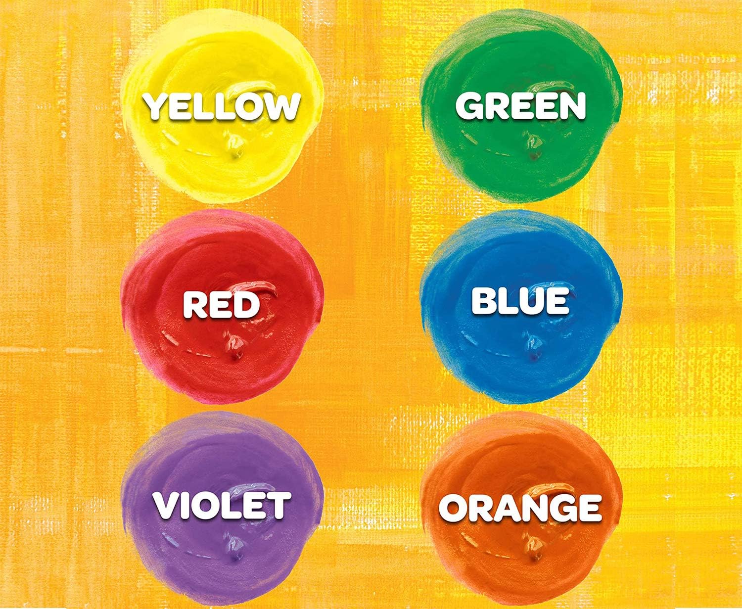 54-1204 CRAYOLA - Tempere Lavabili per Bambini, Confezione da 6 Barattolini