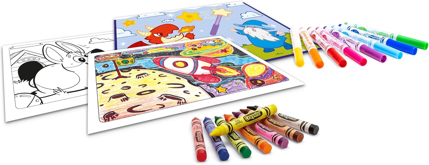 04-2952 CRAYOLA - Set di stencil divertente, 04-2952, multicolore