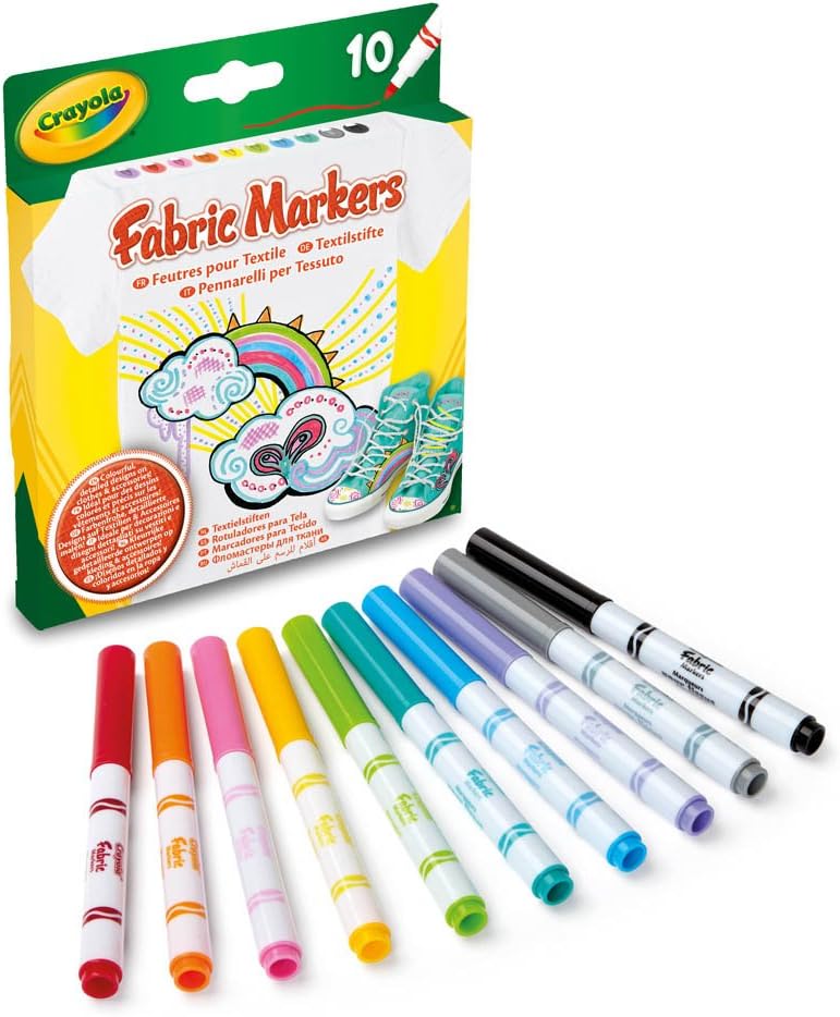 58-8633 Crayola  Pennarelli per tessuti, 10 pezzi