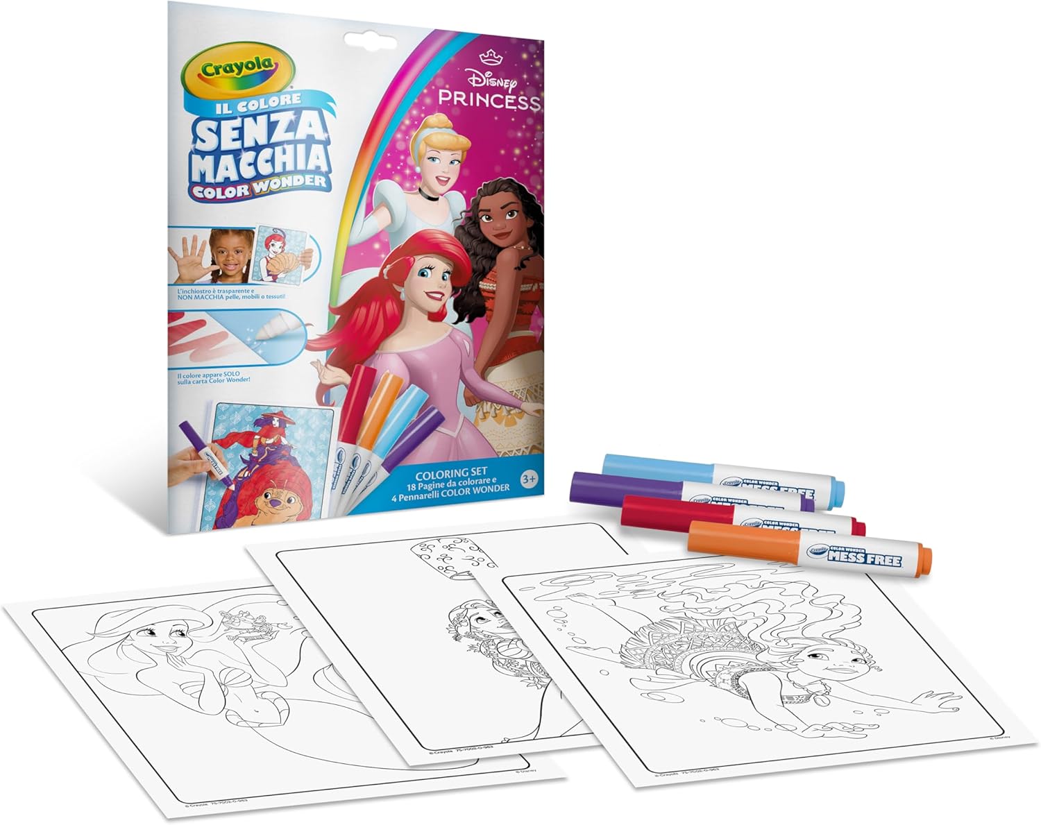 25-2900 CRAYOLA - Color Wonder, Coloring Set con 18 Pagine da colorare