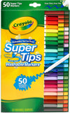 CRAYOLA Super Tips - Pennarelli Lavabili a Punta Media,  50 Pezzi