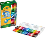 CRAYOLA Super Tips - Pennarelli Lavabili a Punta Media,  50 Pezzi