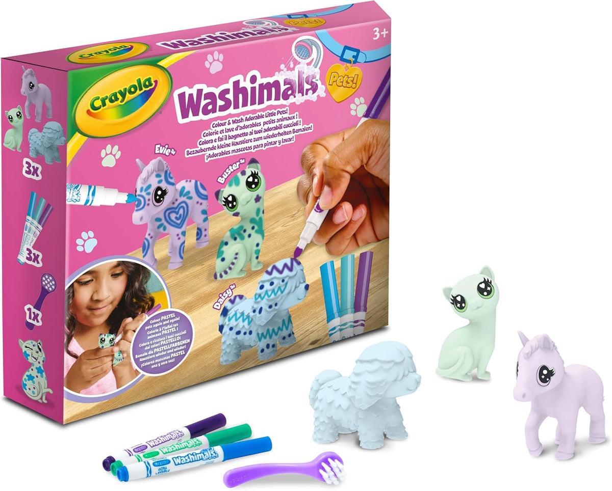 74-7511 CRAYOLA Washimals Pastel Pets - Set Ricarica con 3 Cuccioli
