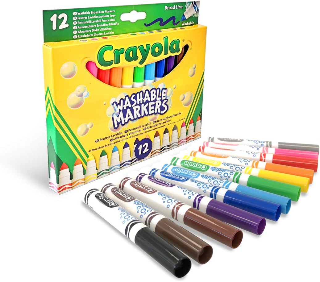 58-8340 CRAYOLA -12 Pennarelli Lavabili con Punta Maxi