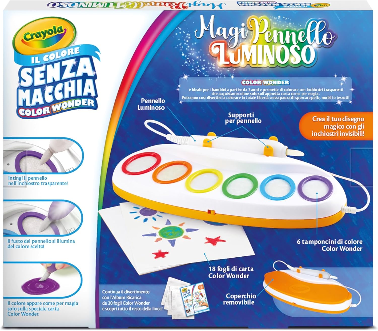 25-6000 CRAYOLA Color Wonder MagiPennello Luminoso