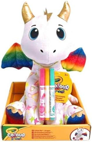 213213 Crayola Colour Me Plush  Peluche da 25 cm da colorare e lavare con 3 pen
