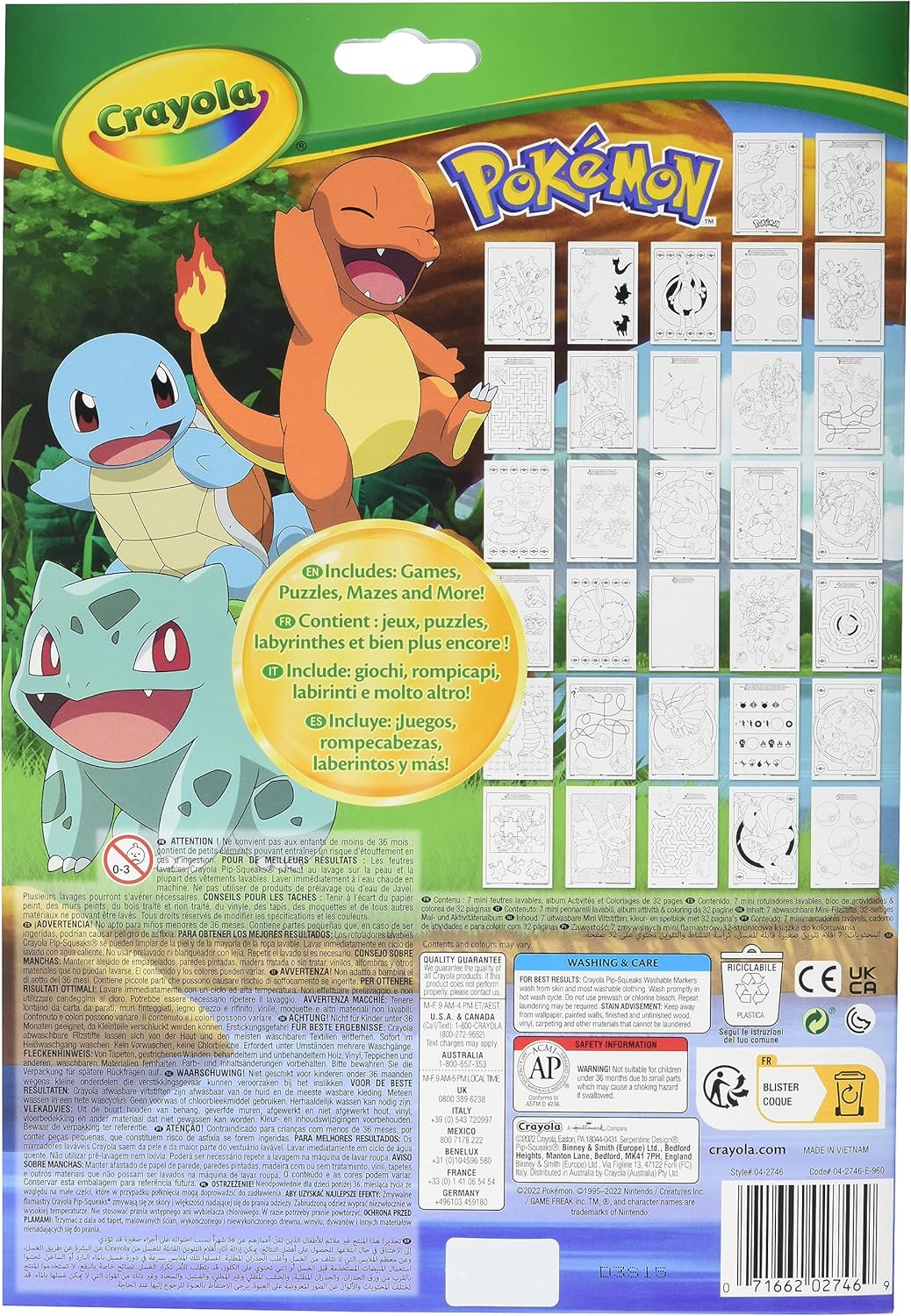 04-2746 CRAYOLA - Album Attività & Coloring Pokemon