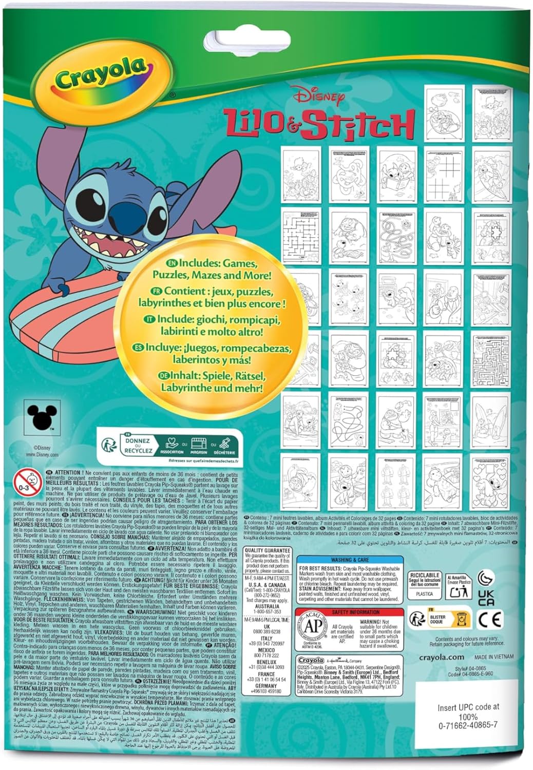 Stitch Zaino Colorare e Disegnare Pop Up Stitch Zaino Colorare e Disegnare Pop Up
