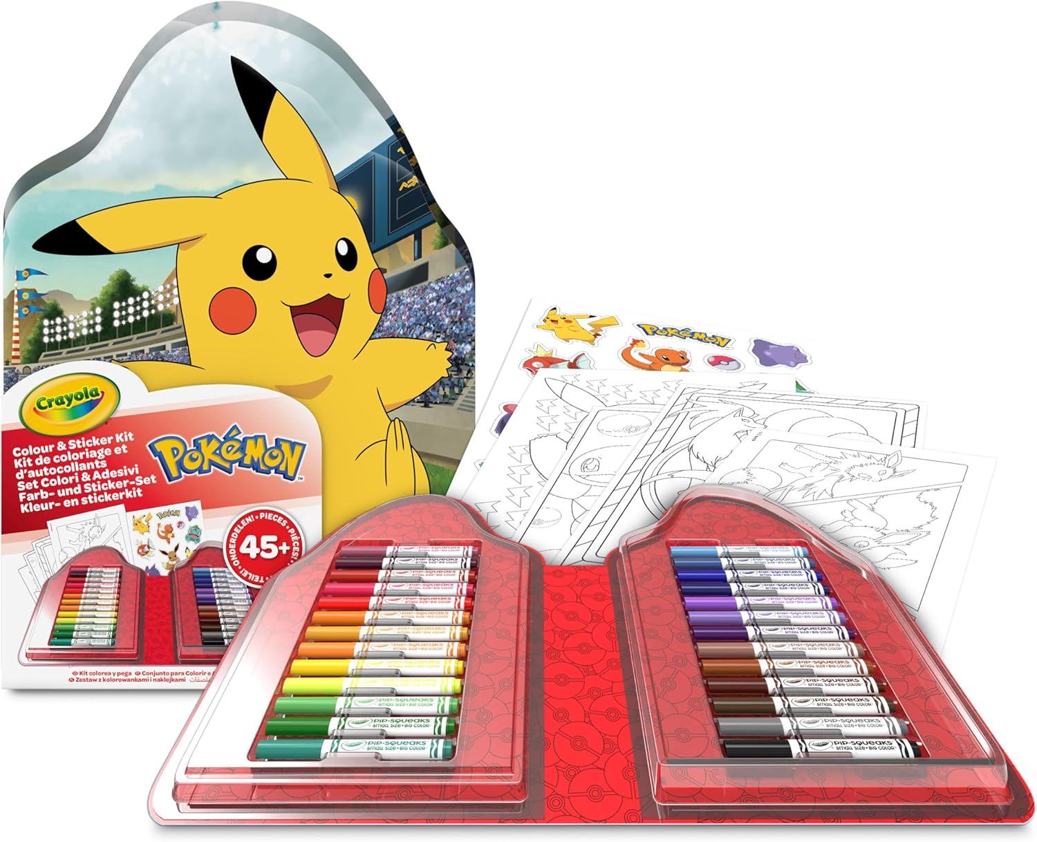 04-0785 CRAYOLA - Valigetta Colori & Adesivi Pokémon