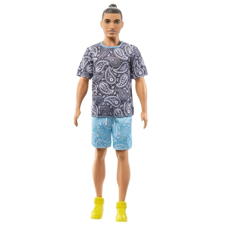 Mattel Barbie Fashionistas Ken #204  Bambola Ken Fashion con Man Bun