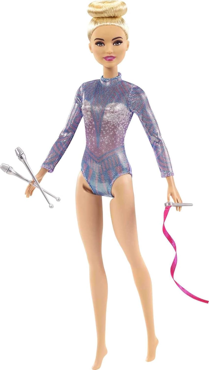 Mattel Barbie Ginnasta GTN65  Bambola Bionda con Body Colorato