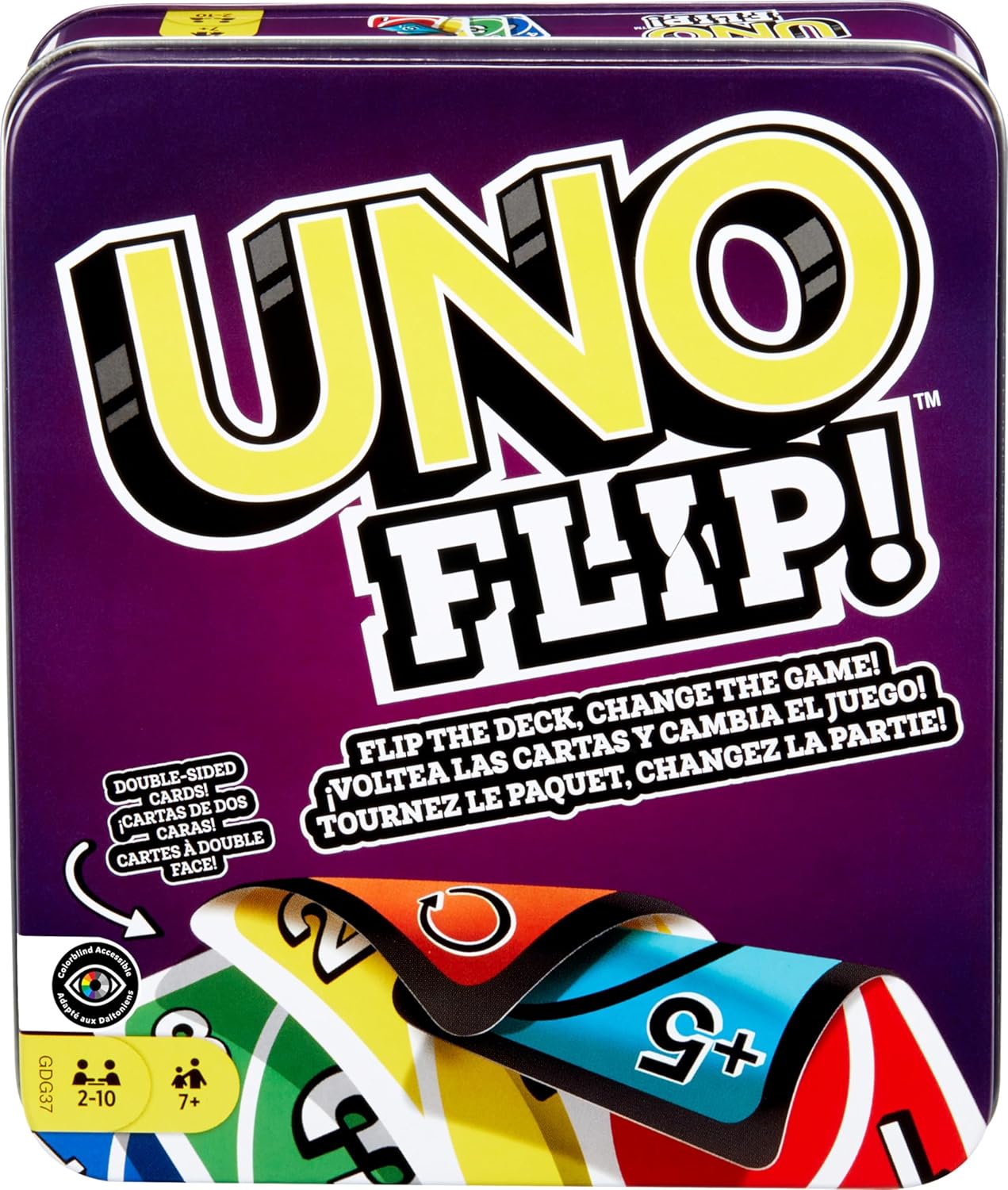 GDG37 UNO Flip Mattel Games Gioco di Carte con 112 Carte Fronte/Retro e  Special