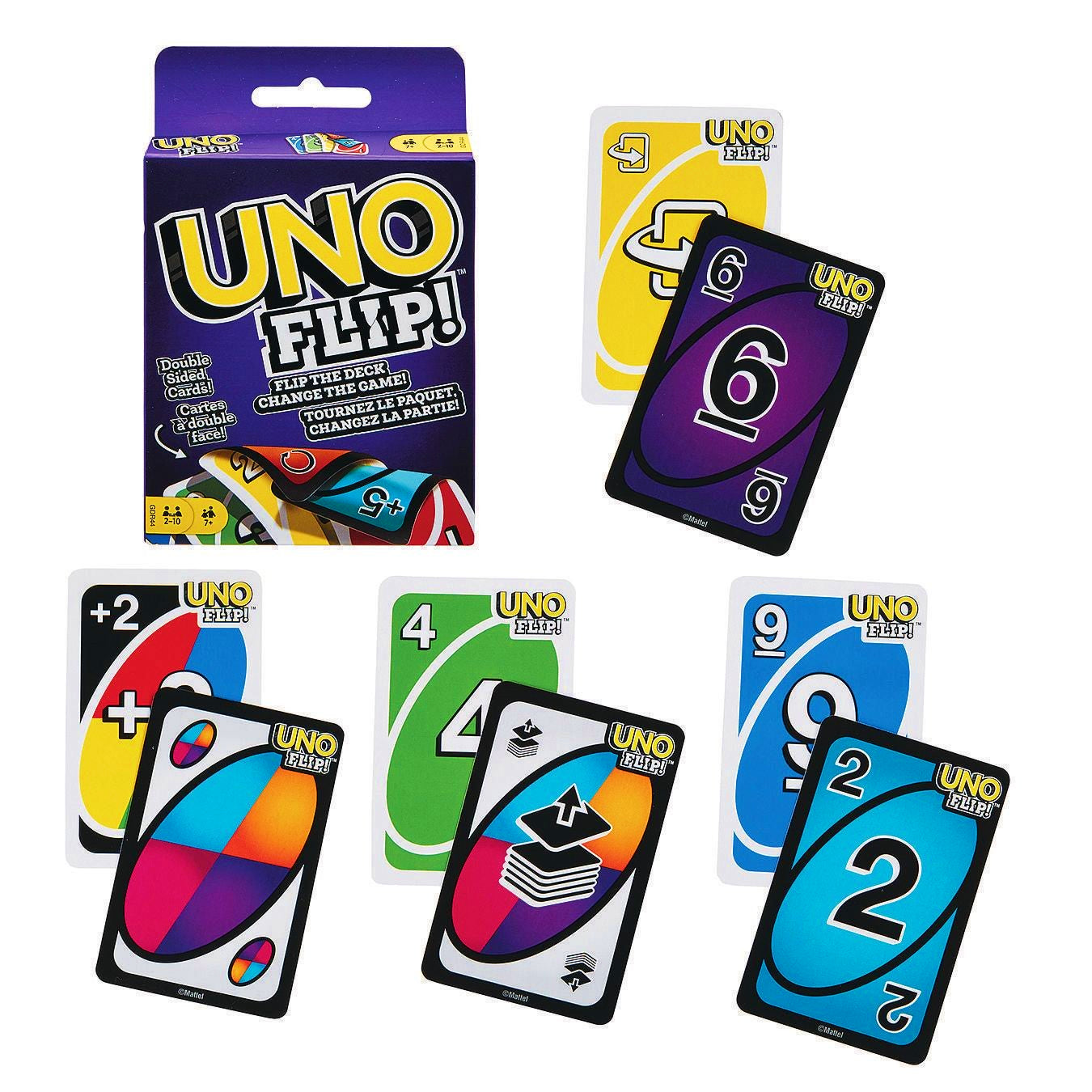 GDG37 UNO Flip Mattel Games Gioco di Carte con 112 Carte Fronte/Retro e  Special