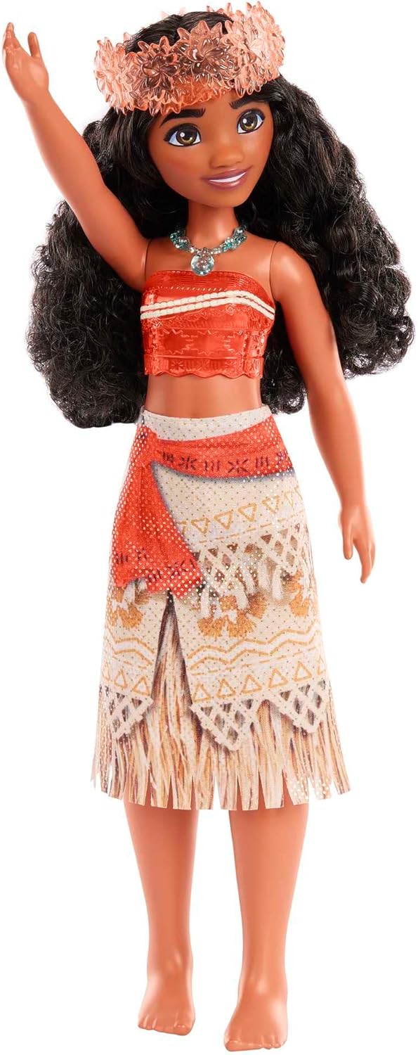 HLW0 Mattel Disney Princess - Vaiana bambola con capi e accessori scintillanti